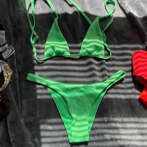 Neon green bikini